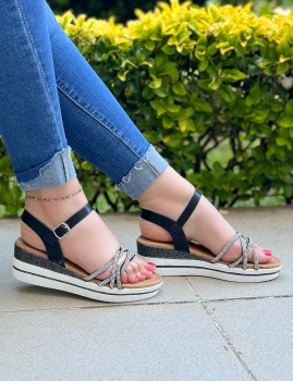 Sandalias Cristiana - Negro