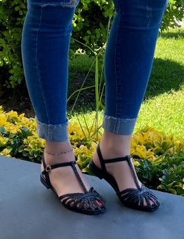 Sandalias Dininha - Negro